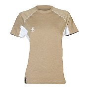 Damen Lycra T-Shirt Aqua Lung LOOSE FIT beige/weiß Kurzarm