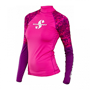 Damen-Lycra-Shirt Scubapro RASHGUARD FLAMINGO UPF50, langärmelig
