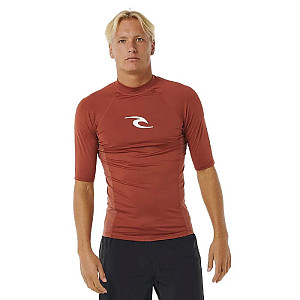 Lycra-T-Shirt für Herren RIP CURL WAVES, kurze Ärmel - L-förmiger Ziegelstein