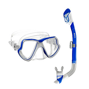 Mares WAHOO DRY Taucherset mit Maske und Schnorchel - Blau