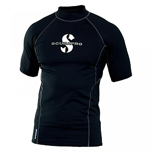 Rashguard Scubapro T-FLEX BLACK UPF80, kurze Ärmeln - Herren