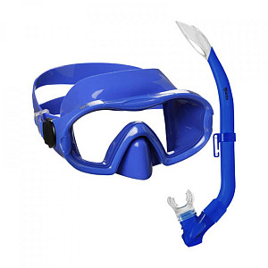 Tauchset Maske und Schnorchel Mares BLENNY 4 - 7 Jahre - blau