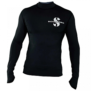 Herren Lycra Shirt Scubapro RASHGUARD BLACK SWIM UPF50, lange Ärm