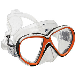 Maske Aqua Lung REVEAL X2 transparentes Silikon - Orange