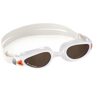 Schwimmbrille Aqua Sphere KAIMAN EXO -polarisierte Gläser braun - weiß/orange