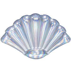 Aufblasbare Luftmatratze BESTWAY 43414 „IRIDESCENT SHELL“, 185 x 114 cm, perlmuttfarben