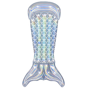Aufblasbare Luftmatratze BESTWAY 43413 „IRIDESCENT MERMAID TAIL“, 193 x 101 cm, perlmuttfarben