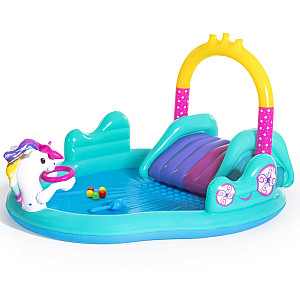 Aufblasbarer Pool Bestway 53097 MAGICAL UNICORN CARRIAGE 274 x 198 x 137 cm