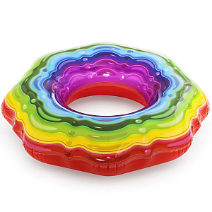 Aufblasbarer Ring Bestway 36163 RAINBOW RIBBON TUBE JELLY 115 cm rot