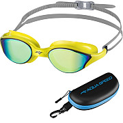 Aqua Speed ​​Vortex Mirror Schwimmbrille mit Etui, Gelb
