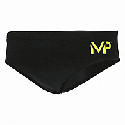 Jungen-Badehose Michael Phelps SOLID MAN SLIP schwarz