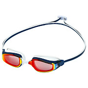 Aqua Sphere FASTLANE Schwimmbrille aus Titan. Spiegelglas rot