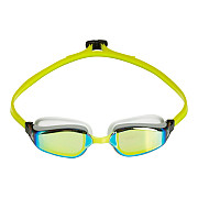 Aqua Sphere FASTLANE Schwimmbrille aus Titan. gelbes Spiegelglas