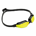 Schwimmbrille Aqua Sphere XCEED Titanium Mirror Lenses Yellow/Black Strap - Schwarz Schwarz