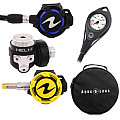 Automatik Aqua Lung Set HELIX DIN, Octopus HELIX, Manometer AL50 und Tasche