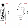 Rucksack für Freitauchflossen Cressi PIOVRA XL 112 x 30 x 30 cm