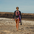 Damen-Neopren-Badeanzug Kaiwai PINK BRAZIL mit langen Ärmeln