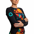 Damen-Neopren-Badeanzug Kaiwai ORANGE BRAZIL mit langen Ärmeln