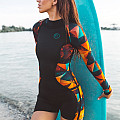 Damen Neopren Short Kaiwai ORANGE Langarm