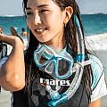 Damen-Shirt Mares RASHGUARD LOOSE FIT SHE DIVES, kurzärmelig