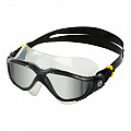 Schwimmbrille Aqua Sphere VISTA Glas Spiegel schwarz/grau