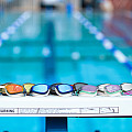 Aqua Sphere FASTLANE Schwimmbrille aus Titan. Spiegelglas blau