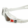 Schwimmbrille Aqua Sphere KAIMAN EXO -polarisierte Gläser braun - weiß/orange