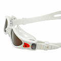 Schwimmbrille Aqua Sphere KAIMAN EXO polarisierte Gläser braun - weiß/orange