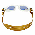 Schwimmbrille Aqua Sphere KAYENNE SMALL Titan. goldenes Spiegelglas - Weißes/Gold