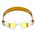 Schwimmbrille Aqua Sphere KAYENNE SMALL Titan. goldenes Spiegelglas - Weißes/Gold