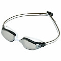 Aqua Sphere FASTLANE Schwimmbrille aus Titan. silberne Spiegelgläser - weiß/grau