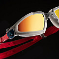 Schwimmbrille Aqua Sphere KAYENNE PRO Titan. Spiegelgläser rot - rot/weiß/grau