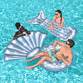 Aufblasbare Luftmatratze BESTWAY 43414 „IRIDESCENT SHELL“, 185 x 114 cm, perlmuttfarben