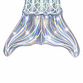 Aufblasbare Luftmatratze BESTWAY 43413 „IRIDESCENT MERMAID TAIL“, 193 x 101 cm, perlmuttfarben