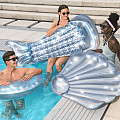 Aufblasbare Luftmatratze BESTWAY 43413 „IRIDESCENT MERMAID TAIL“, 193 x 101 cm, perlmuttfarben
