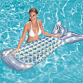 Aufblasbare Luftmatratze BESTWAY 43413 „IRIDESCENT MERMAID TAIL“, 193 x 101 cm, perlmuttfarben