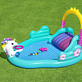 Aufblasbarer Pool BESTWAY 53097 „MAGICAL UNICORN CARRIAGE“, 274 x 198 x 137 cm