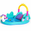 Aufblasbarer Pool Bestway 53097 MAGICAL UNICORN CARRIAGE 274 x 198 x 137 cm