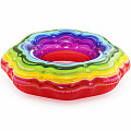 Aufblasbarer Schwimmring BESTWAY 36163 „RAINBOW RIBBON TUBE JELLY“, 115 cm, rot